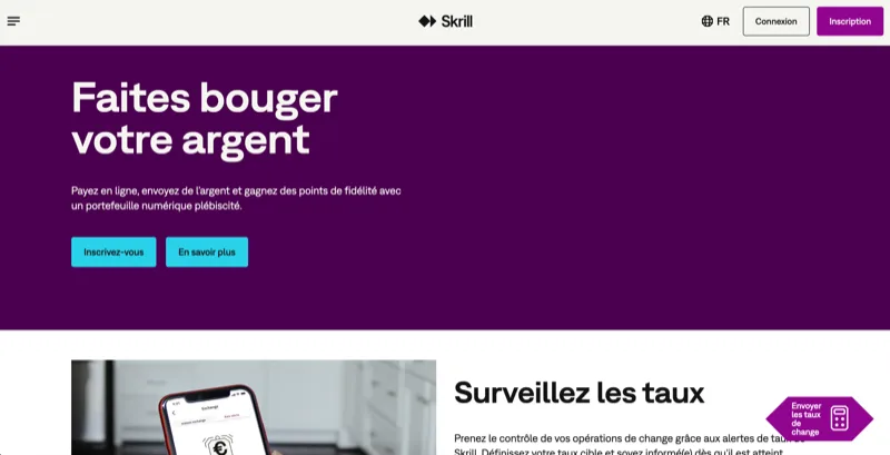 Skrill e-wallet official website for online casino deposits and money transfers