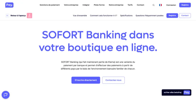 SOFORT Banking by Klarna online bank transfer service for instant payments